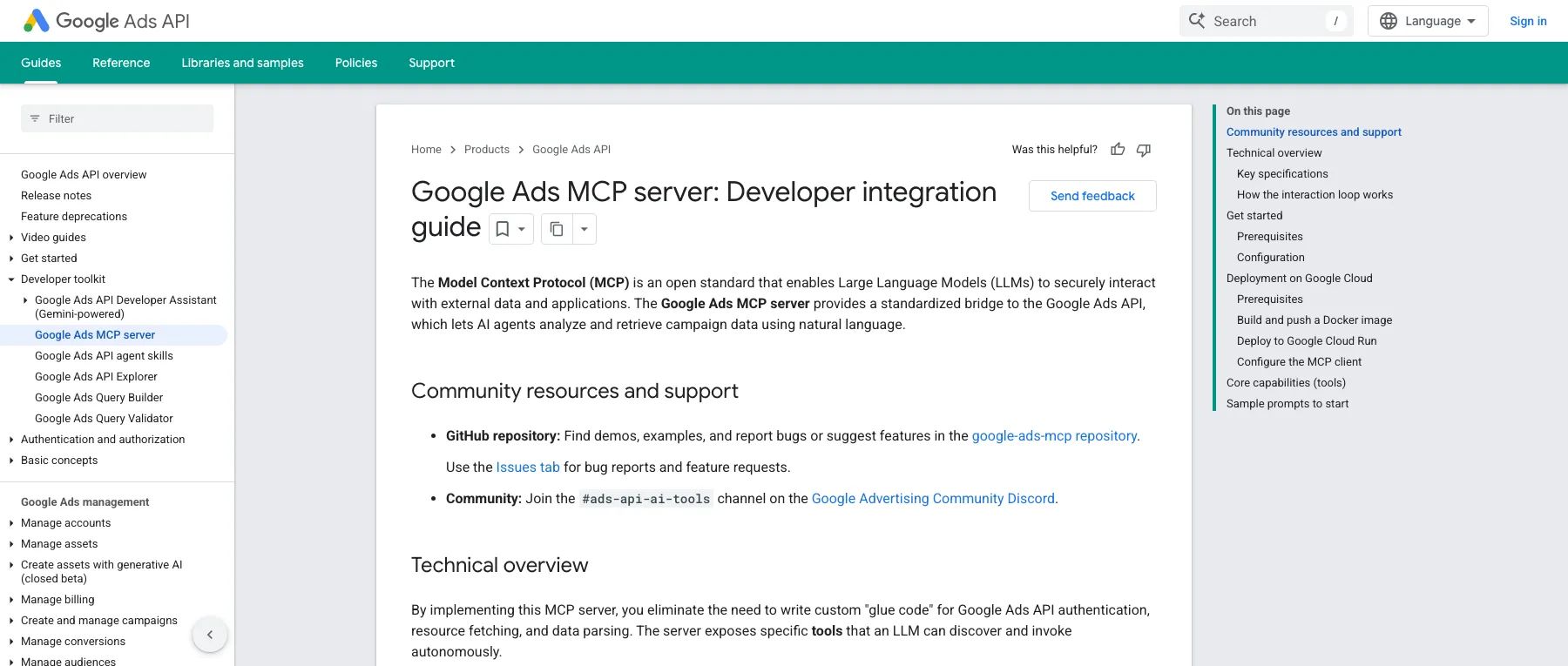 Google Official MCP screenshot